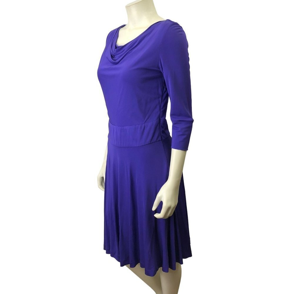 HALSTON HERITAGE FIT AND FLARE PURPLE‎ DRESS SIZE 10